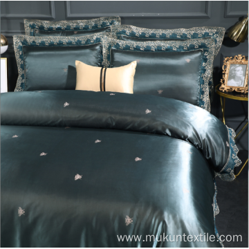 Lace 100 polyester double duvet cover bedding set